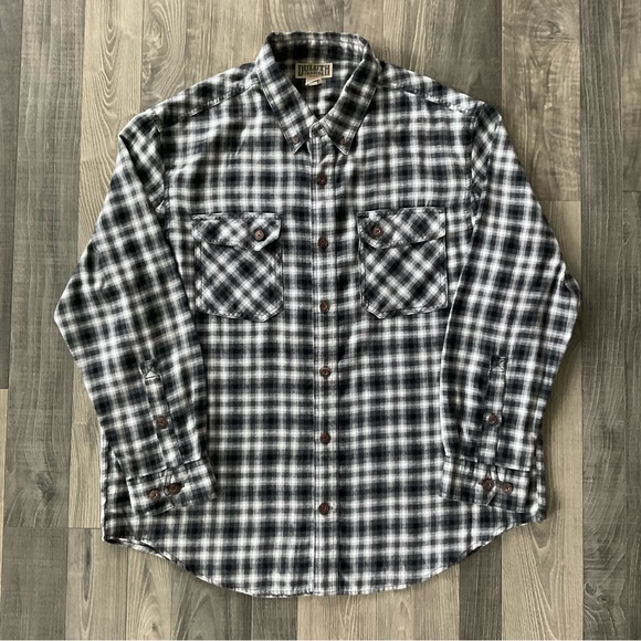 Duluth Trading Free Swingin’ Wicking Flannel Shirt
# 31210
Men’s XL
Black/White - Picture 1 of 8